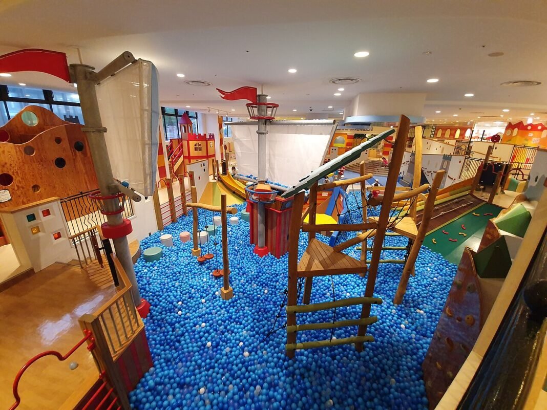 Ball pool at ASOBONO! indoor play centre in Tokyo Dome City